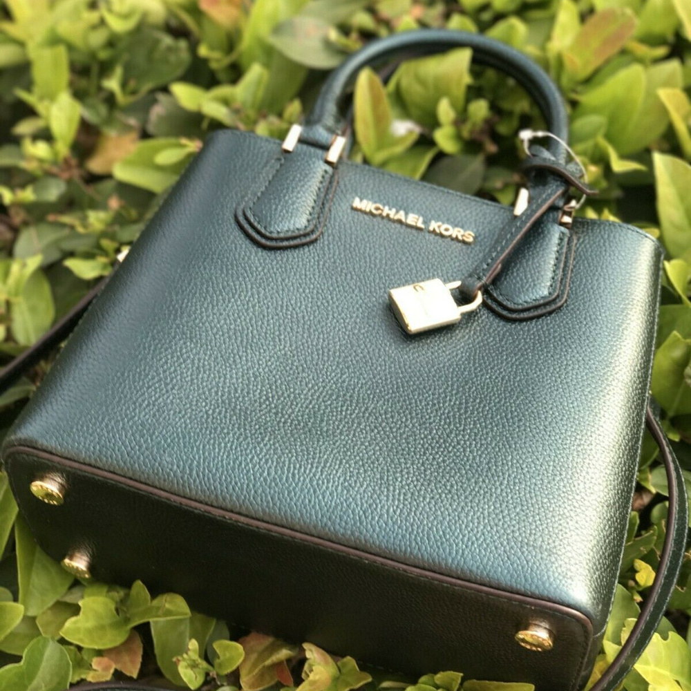 MICHAEL KORS Messenger Crossbody Leather Bag Teal - Picture 3 of 4